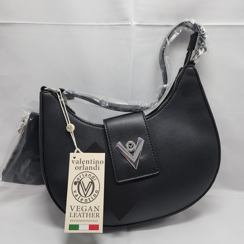 Valentino Orlandi Black Vegan Leather Women's Bag